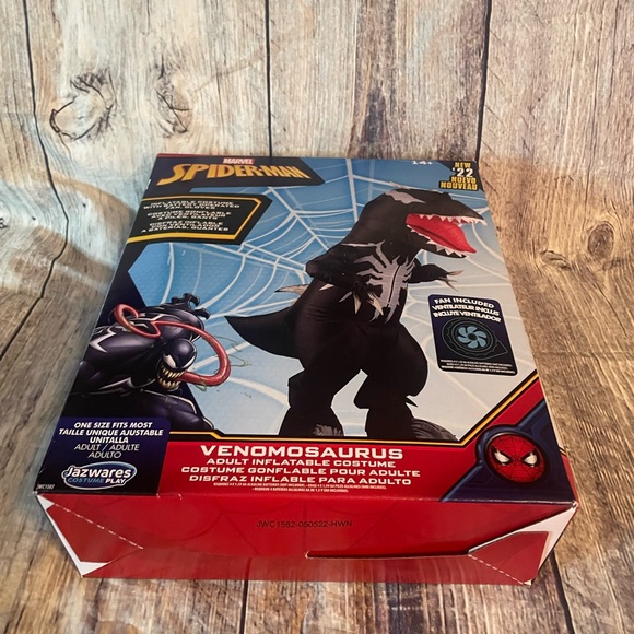 HTF Venomosaurus Adult Inflatable Dinosaur Costume Spiderman by Jazwares - Picture 11 of 12